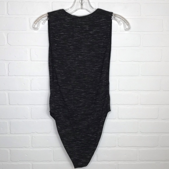 Free People Intimately Body Suit Sz S Ribbed Black - Picture 3 of 6